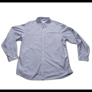 LL Bean Blue And White Gingham Men’s XL  Long Sleeve Button Down